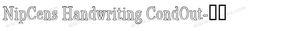 NipCens Handwriting CondOut字体转换